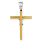 Leslie's 14K Two-tone Polished Crucifix Pendant - Image 3