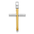 Leslie's 14K Two-tone Polished Cross Pendant