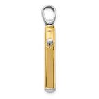 Leslie's 14K Two-tone Polished Cross Pendant - Image 2