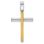 Leslie's 14K Two-tone Polished Cross Pendant - Image 3