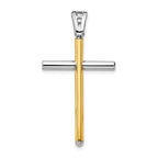 Leslie's 14K Two-tone Polished Cross Pendant