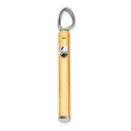 Leslie's 14K Two-tone Polished Cross Pendant - Image 2