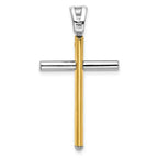 Leslie's 14K Two-tone Polished Cross Pendant - Image 3