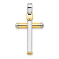 Leslie's 14K Two-tone Polished Cross Pendant