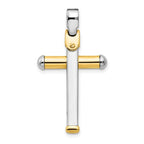 Leslie's 14K Two-tone Polished Cross Pendant