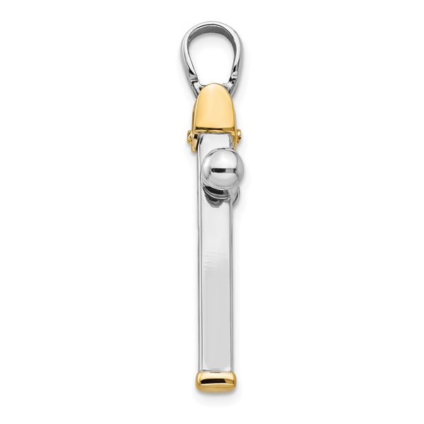 Leslie's 14K Two-tone Polished Cross Pendant - Image 2