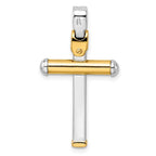 Leslie's 14K Two-tone Polished Cross Pendant - Image 3