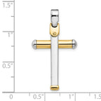 Leslie's 14K Two-tone Polished Cross Pendant - Image 4