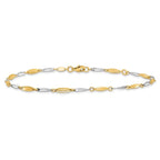 Leslie's 14K Two-tone Polished with 1in ext. Anklet - Image 3