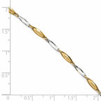 Leslie's 14K Two-tone Polished with 1in ext. Anklet - Image 4