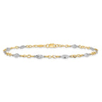 Leslie's 14K Two-tone Polished with 1in ext. Anklet - Image 3