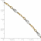 Leslie's 14K Two-tone Polished with 1in ext. Anklet - Image 4