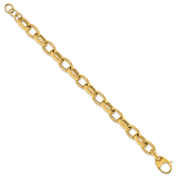 Leslie's 14K Polished Fancy Link 8in w/.5 ext. Bracelet - Image 2