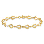 Leslie's 14K Polished Fancy Link 7.5in Bracelet - Image 3