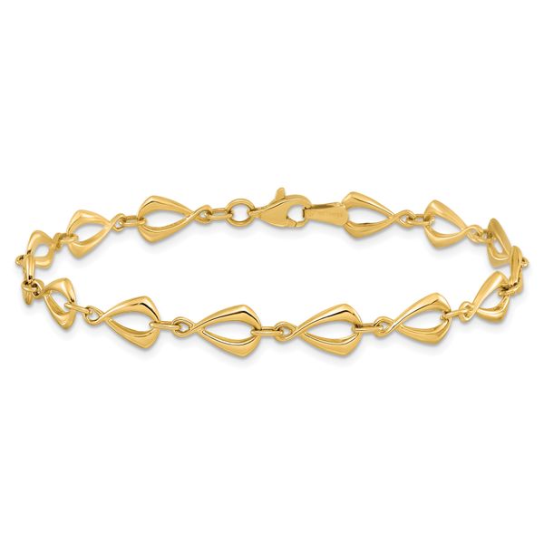 Leslie's 14K Polished Fancy Link 7.5in Bracelet - Image 3