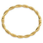 Leslie's 14K Polished and Textured Twist Bangle - Image 2