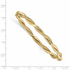 Leslie's 14K Polished and Textured Twist Bangle - Image 3
