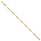 Leslie's 14K w/Rhodium D/C Fancy Bracelet - Image 2