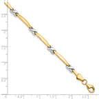 Leslie's 14K w/Rhodium D/C Fancy Bracelet - Image 4