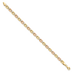 Leslie's 14K w/White and Rose Rhodium D/C Fancy Bracelet - Image 2