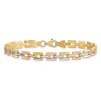 Leslie's 14K w/White and Rose Rhodium D/C Fancy Bracelet - Image 3