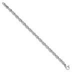 14K White Gold Polished Fancy Twisted Link Bracelet - Image 2