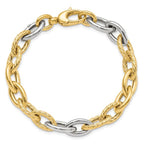 Leslie's 14K Two-tone Polished Fancy Link Bracelet - Image 4