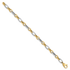 Leslie's 14K Two-tone Polished Fancy Link Bracelet - Image 2