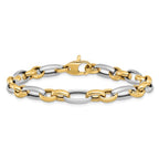 Leslie's 14K Two-tone Polished Fancy Link Bracelet - Image 3