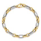 Leslie's 14K Two-tone Polished Fancy Link Bracelet - Image 4