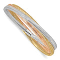 14K Tri-color Stretch Mesh Three Intertwined Bracelet
