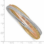 14K Tri-color Stretch Mesh Three Intertwined Bracelet - Image 2