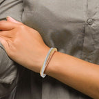 14K Tri-color Stretch Mesh Three Intertwined Bracelet - Image 3