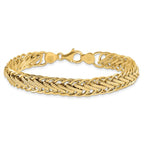 Leslie's 14K Polished and Textured Fancy Link Bracelet - Image 3