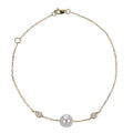 14KT Yellow Gold Akoya Pearl & LGD Bracelet