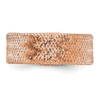 Leslie's 14k with Rose Gold Plating Polished/Textured Stretch Ring - Image 4