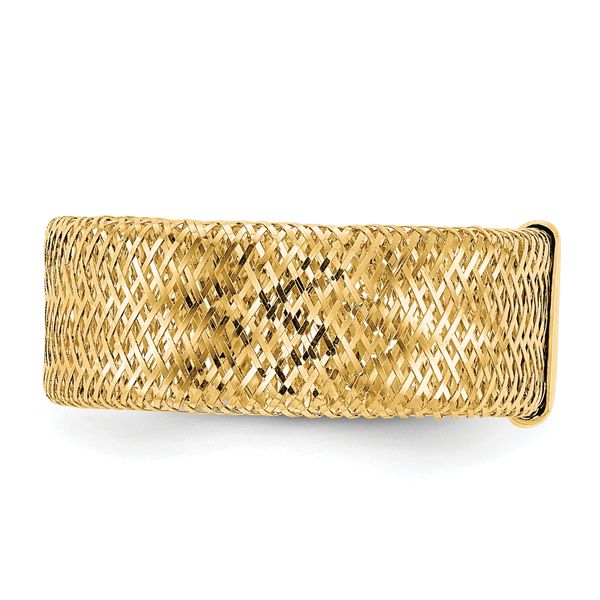 Leslie's 14k Polished/Textured Stretch Ring - Image 3
