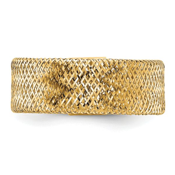 Leslie's 14k Polished/Textured Stretch Ring - Image 4