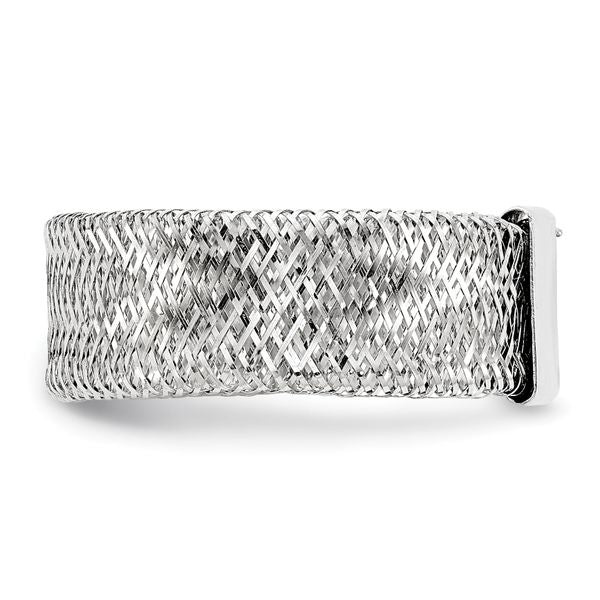 Leslie's 14k w/White Rhodium-plating Stretch Ring - Image 3