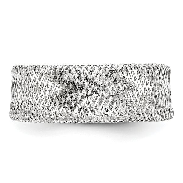 Leslie's 14k w/White Rhodium-plating Stretch Ring - Image 4
