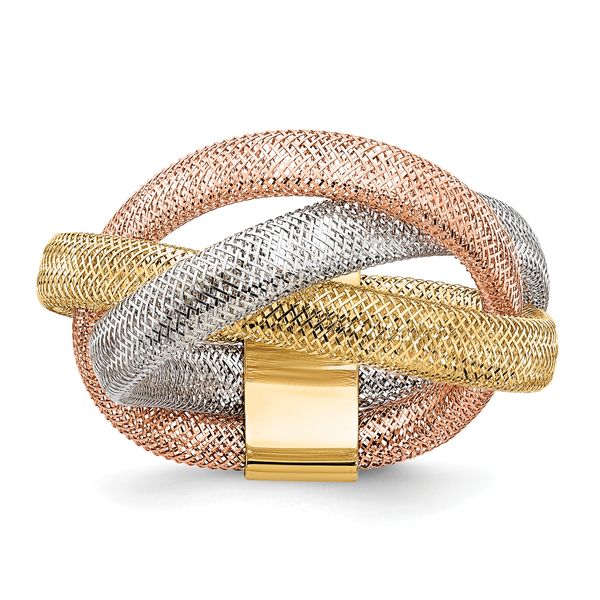 Leslie's 14K w/White and Rose Rhodium Flexible Ring