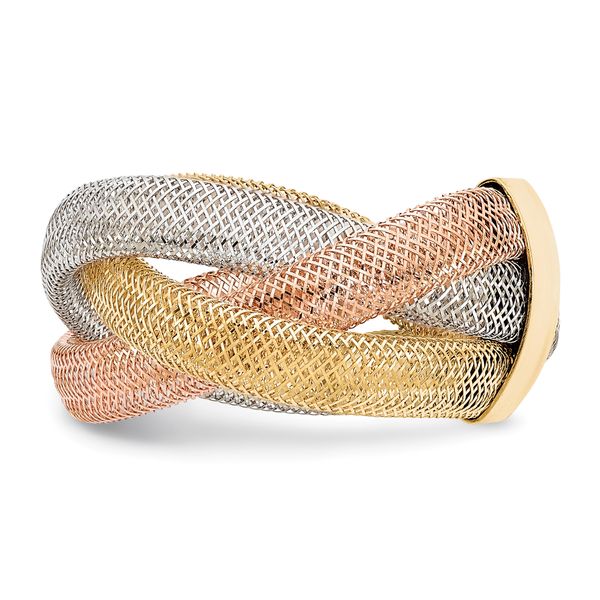 Leslie's 14K w/White and Rose Rhodium Flexible Ring - Image 3