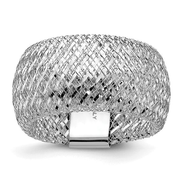 Leslie's 14K with White Rhodium Plating Stretch Ring