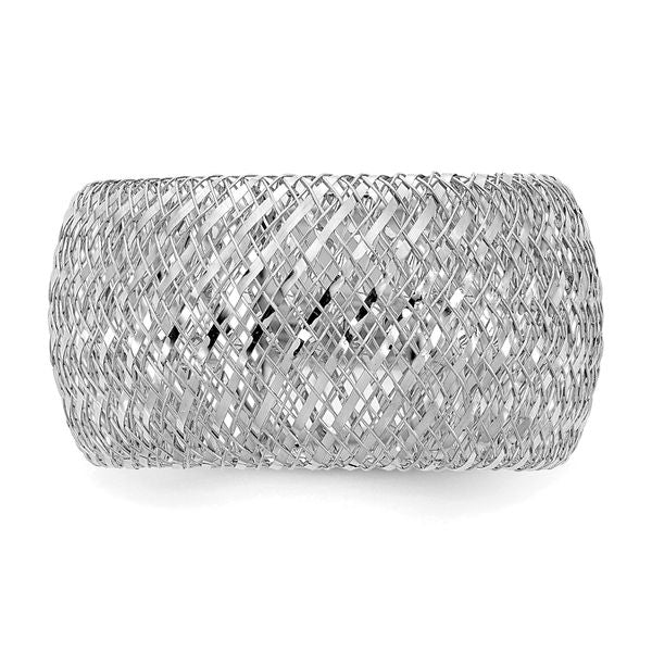 Leslie's 14K with White Rhodium Plating Stretch Ring - Image 4