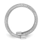 Leslie's 14K w/Rhodium Mesh Bypass Stretch Ring - Image 2