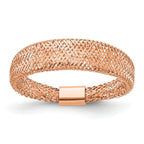 Leslie's 14K with Rose Gold Plating Mesh Tapered Stretch Ring