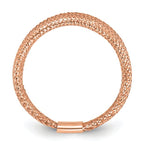 Leslie's 14K with Rose Gold Plating Mesh Tapered Stretch Ring - Image 2