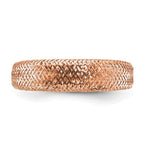 Leslie's 14K with Rose Gold Plating Mesh Tapered Stretch Ring - Image 4
