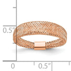 Leslie's 14K with Rose Gold Plating Mesh Tapered Stretch Ring - Image 5