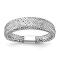 Leslie's 14K w/Rhodium Mesh Tapered Stretch Ring